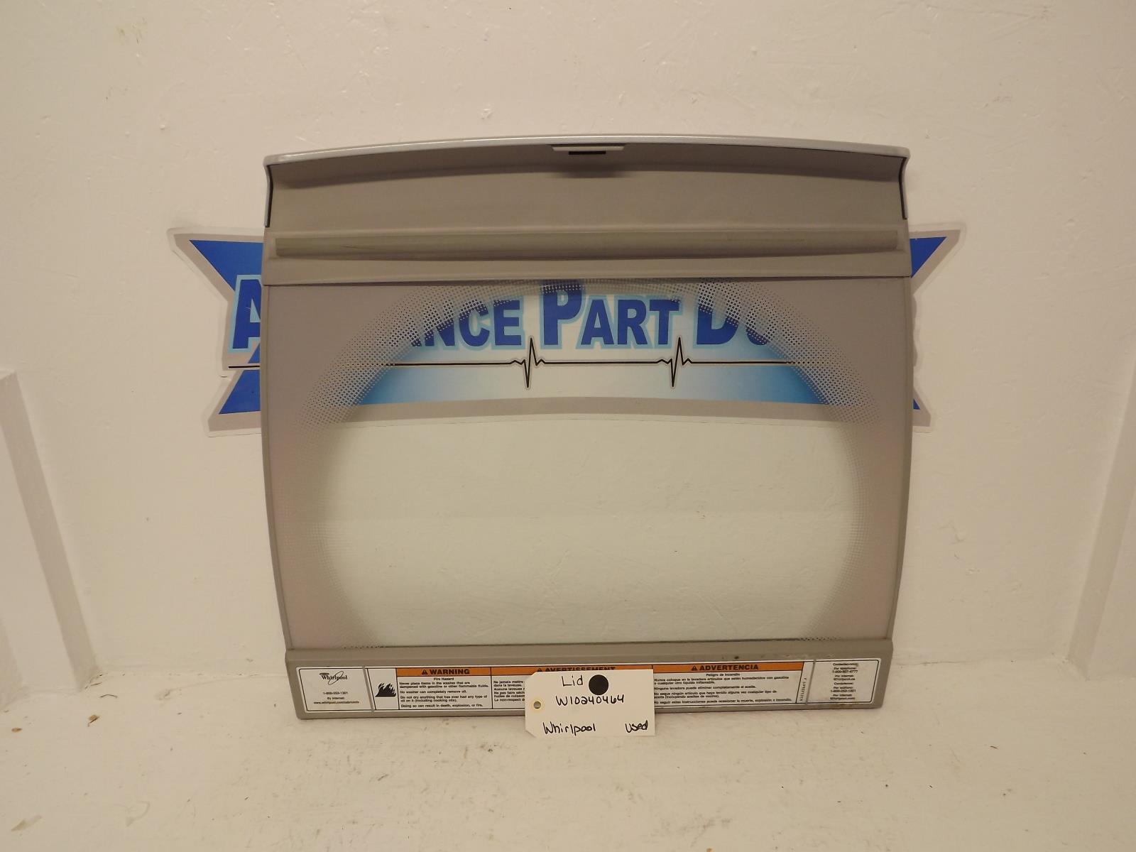 Whirlpool Washer W10240464 Lid Used Whirlpool Washer W10240464 Lid Used